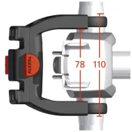 KLICKfix Ebike adaptér na řídítka 22-26 mm/31,8 mm